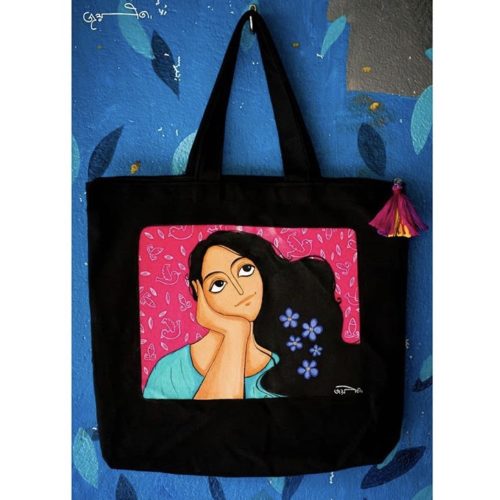 Go Green - Hand-painted Tote bag – ARTSTORY