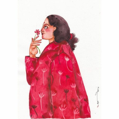 Woman In A Red Coat