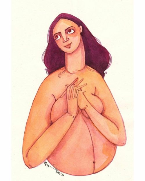 The Mother With Purple Hair