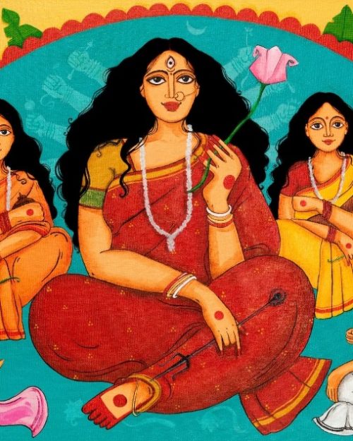Durga And Her Family