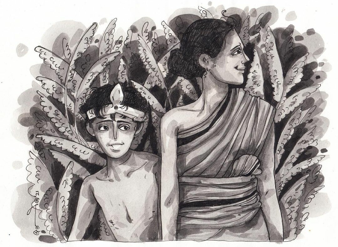 Goddess Durga Charcoal Drawing By Siddhartha Das | absolutearts.com